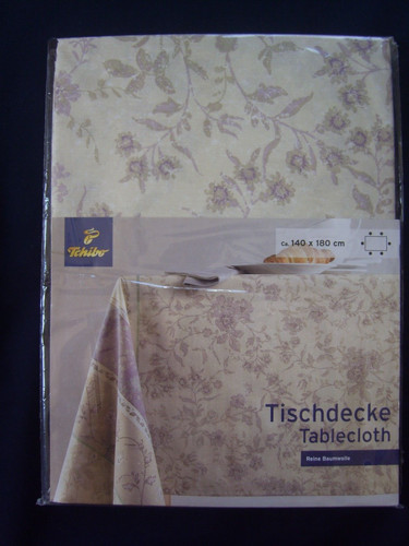 Tischdecke beige lila braun - ,